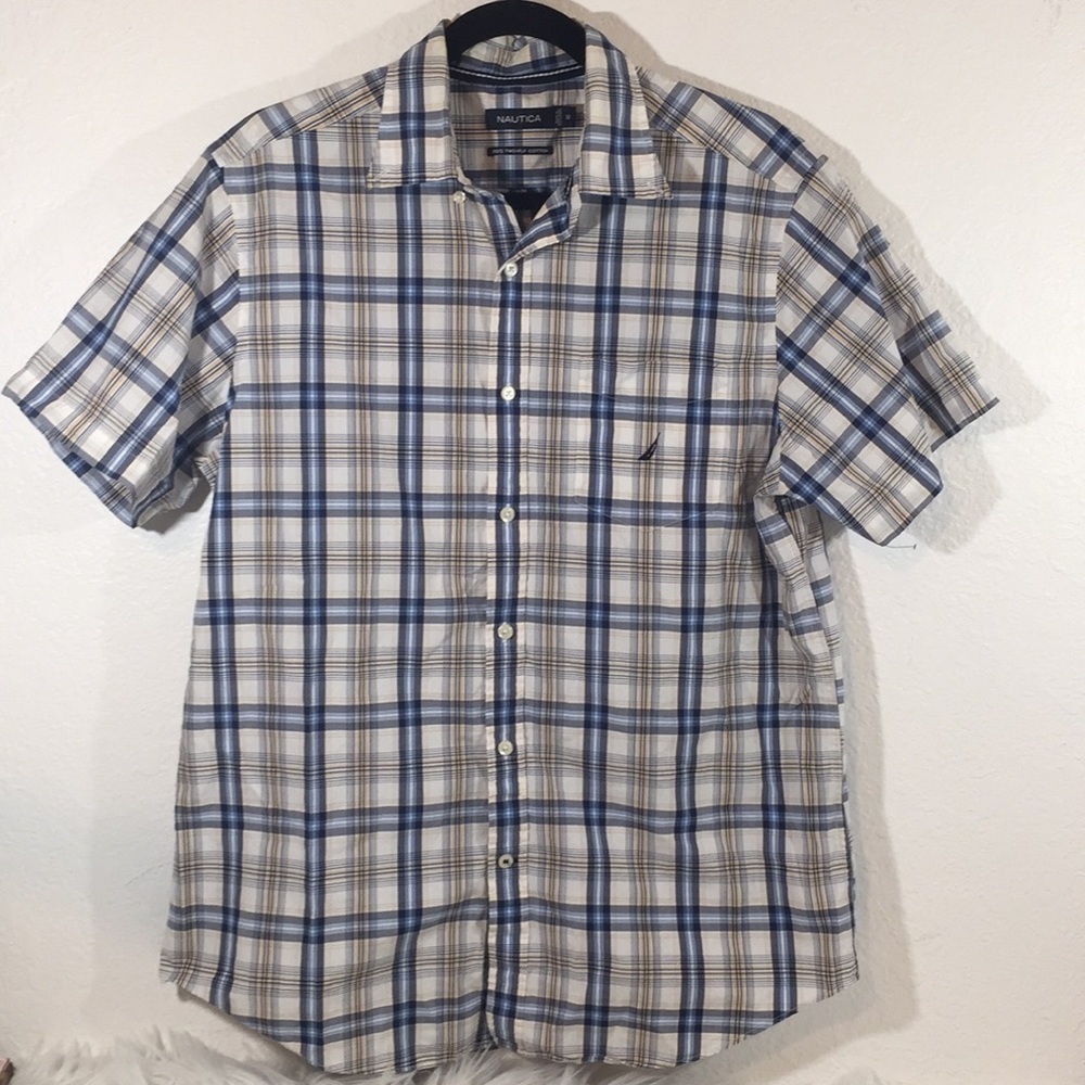 Nautica 80’s Two-Ply Cotton Short Sleeve Shirt M